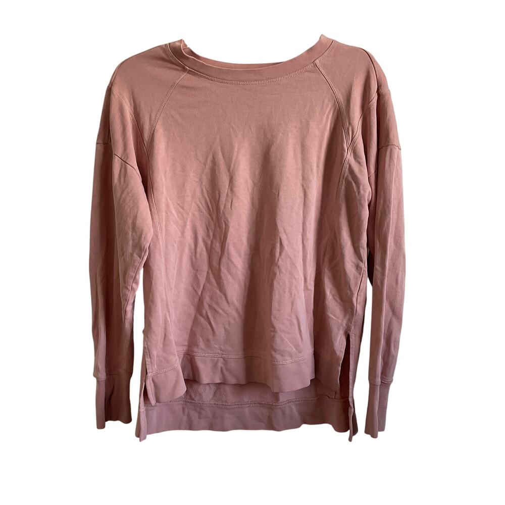 Sweaty Betty Athleisure‎ Pink High/Low Sweatshirt with Thumbholes - Size Small